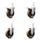 Service Caster 4 Inch High Temp Phenolic 7/8 Inch Square Stem Caster Total Lock Brake SCC, 2PK SCC-SQTTL20S414-PHSHT-78-2-S-2 - alternate 1